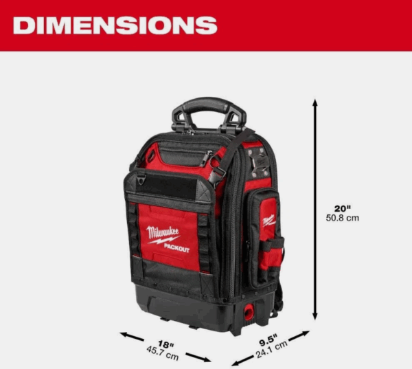 Base moldeada de la mochila Milwaukee resistente al agua