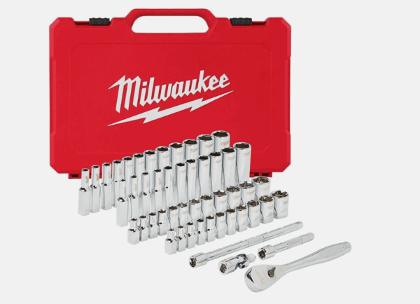 Juego de dados y matraca Milwaukee 48-22-9004 completo