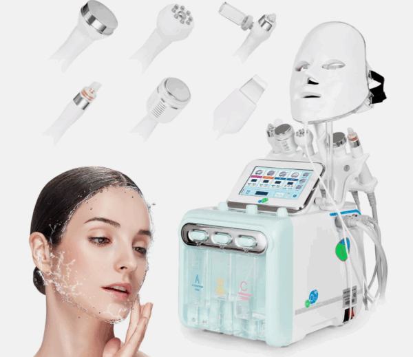 Máquina Hidrofacial 7 en 1 con Agua y Oxígeno – Limpieza Profunda, Hidrodermoabrasión, Peeling Facial y Rejuvenecimiento de Piel