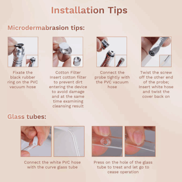 Puntas de diamante intercambiables para microdermoabrasión facial