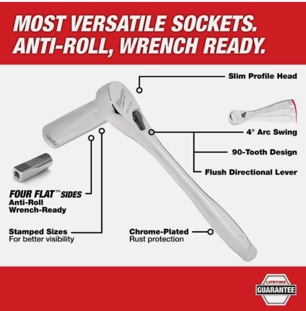 Sistema antirrodamiento FOUR FLAT Milwaukee en acción
