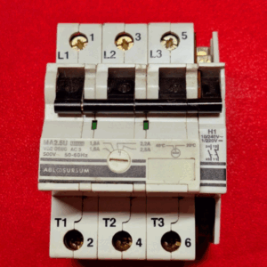 Disyuntor ABL Sursum MA2.5U de 3 polos, 500V, rango 1.6A a 2.5A