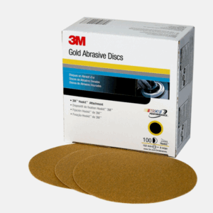 3M Hookit Gold Disc 236U P80 | Lija de 6” para desbaste industrial (Caja con 300)