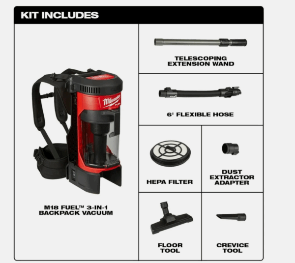 Aspiradora inalámbrica 3 en 1 Milwaukee M18 FUEL”