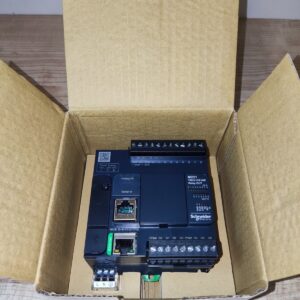 Imagen del Schneider Electric Modicon M221 TM221CE16R, controlador lógico programable compacto de 16 entradas y salidas con Ethernet.