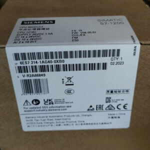 Imagen del Siemens S7-1200 CPU 1214C 6ES7214-1AG40-0XB0, PLC compacto DC/DC/DC con 24 entradas y salidas.